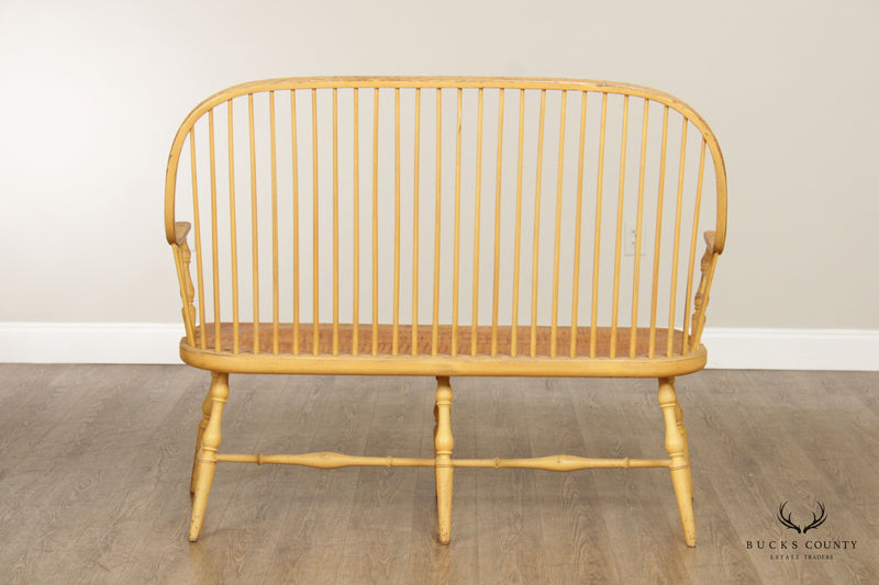 David T. Smith & Co. Grain Painted Windsor Bench