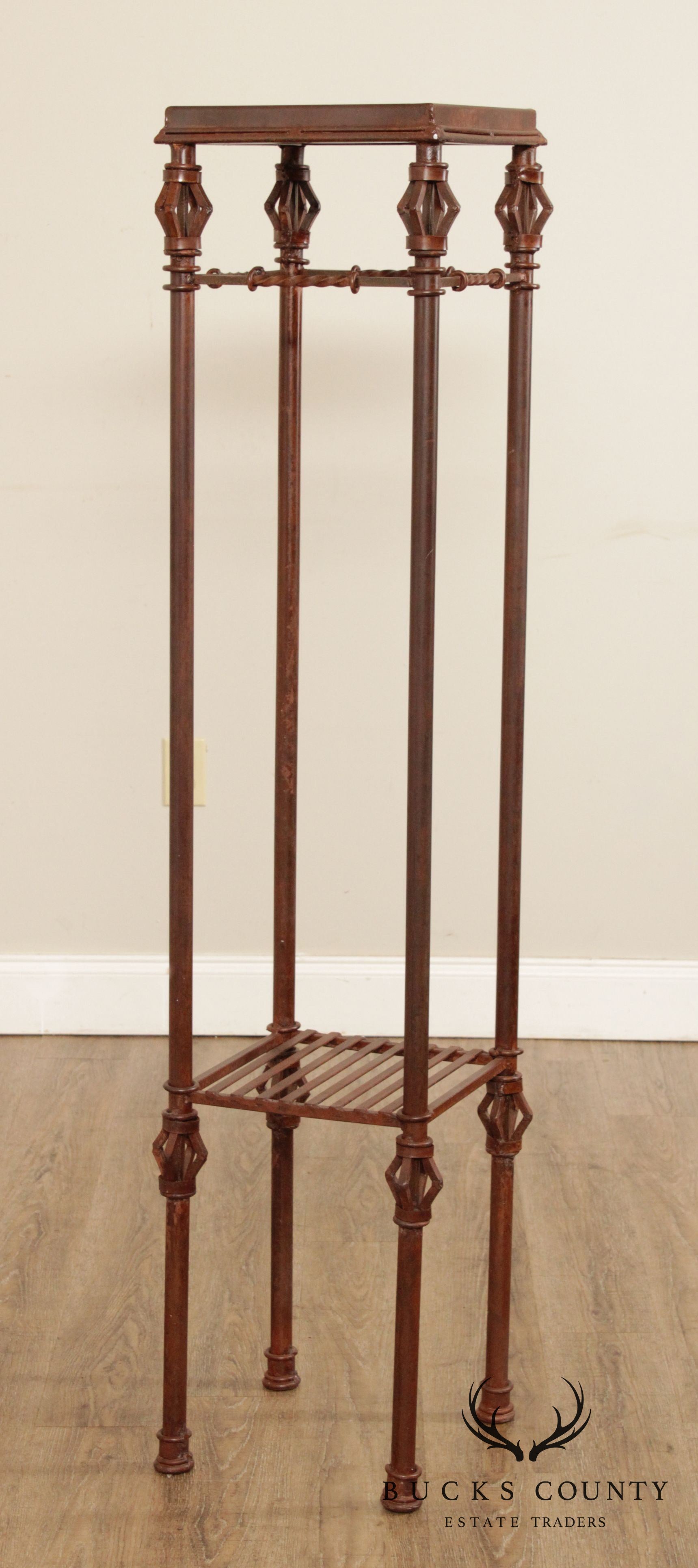 Gothic Style Wrought Iron Plant Stand