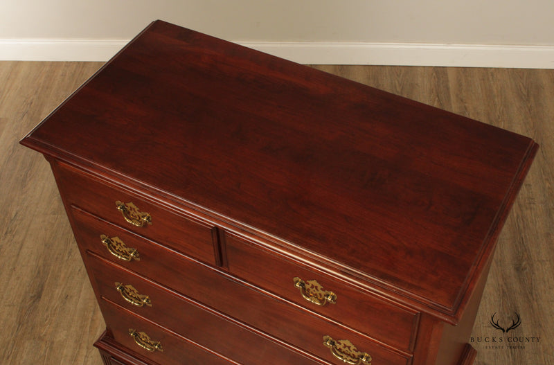 Knob Creek Chippendale Style Cherry Chest on Chest