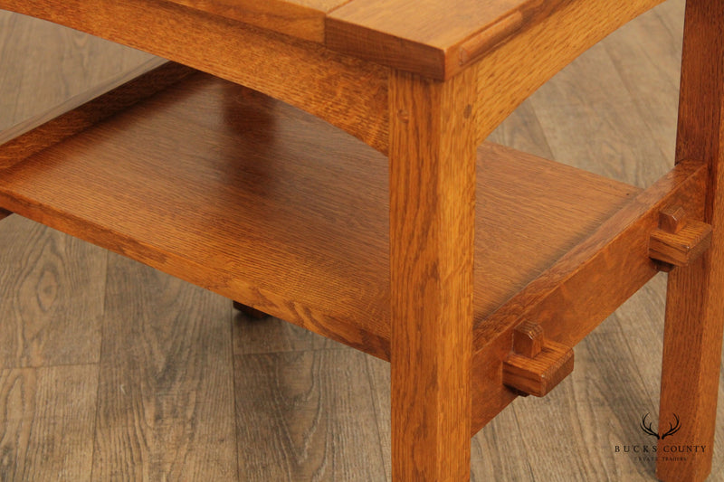 Stickley Mission Collection Oak Butterfly Top End Table