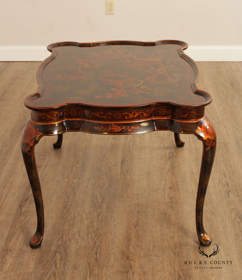 Maitland Smith Hand Painted Chinoiserie Cocktail Table