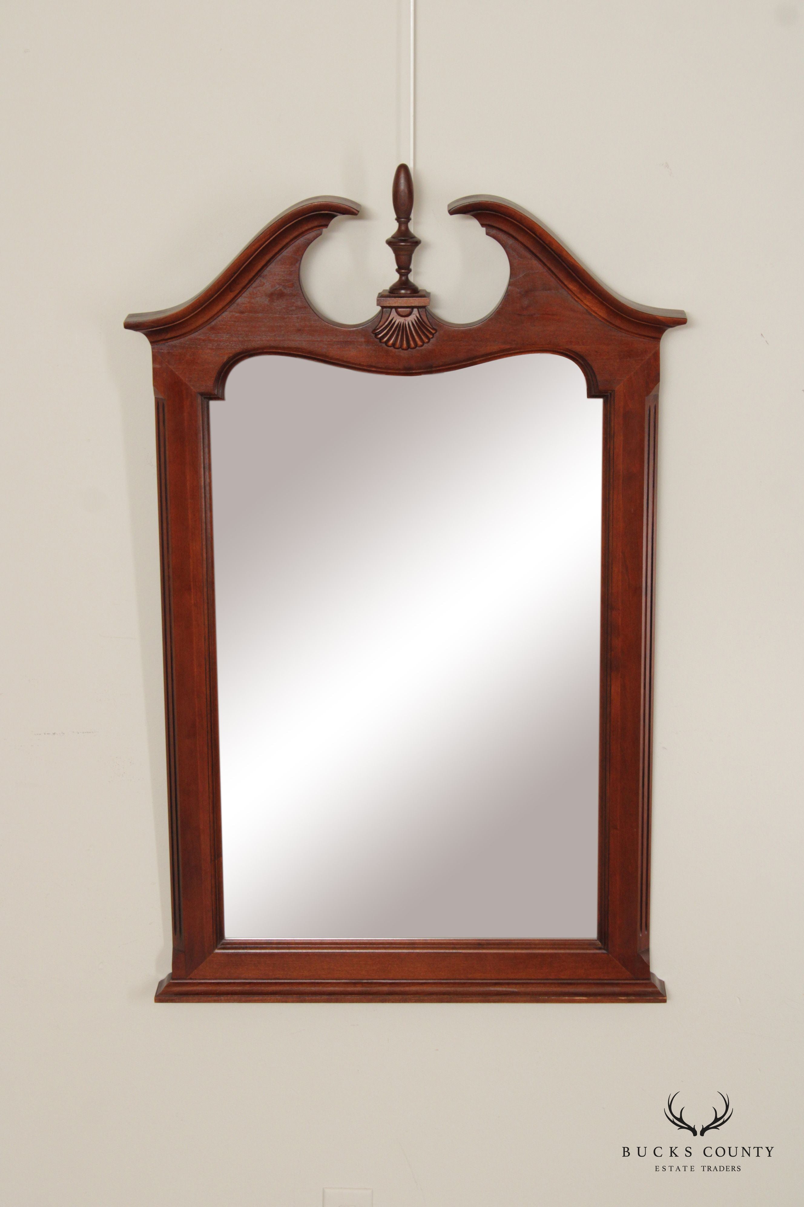 PENNSYLVANIA HOUSE TRADITIONAL MAHOGANY BEVELED WALL MIRROR