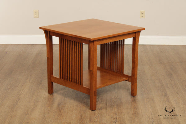 Stickley Mission Collection Oak Square Lamp Table