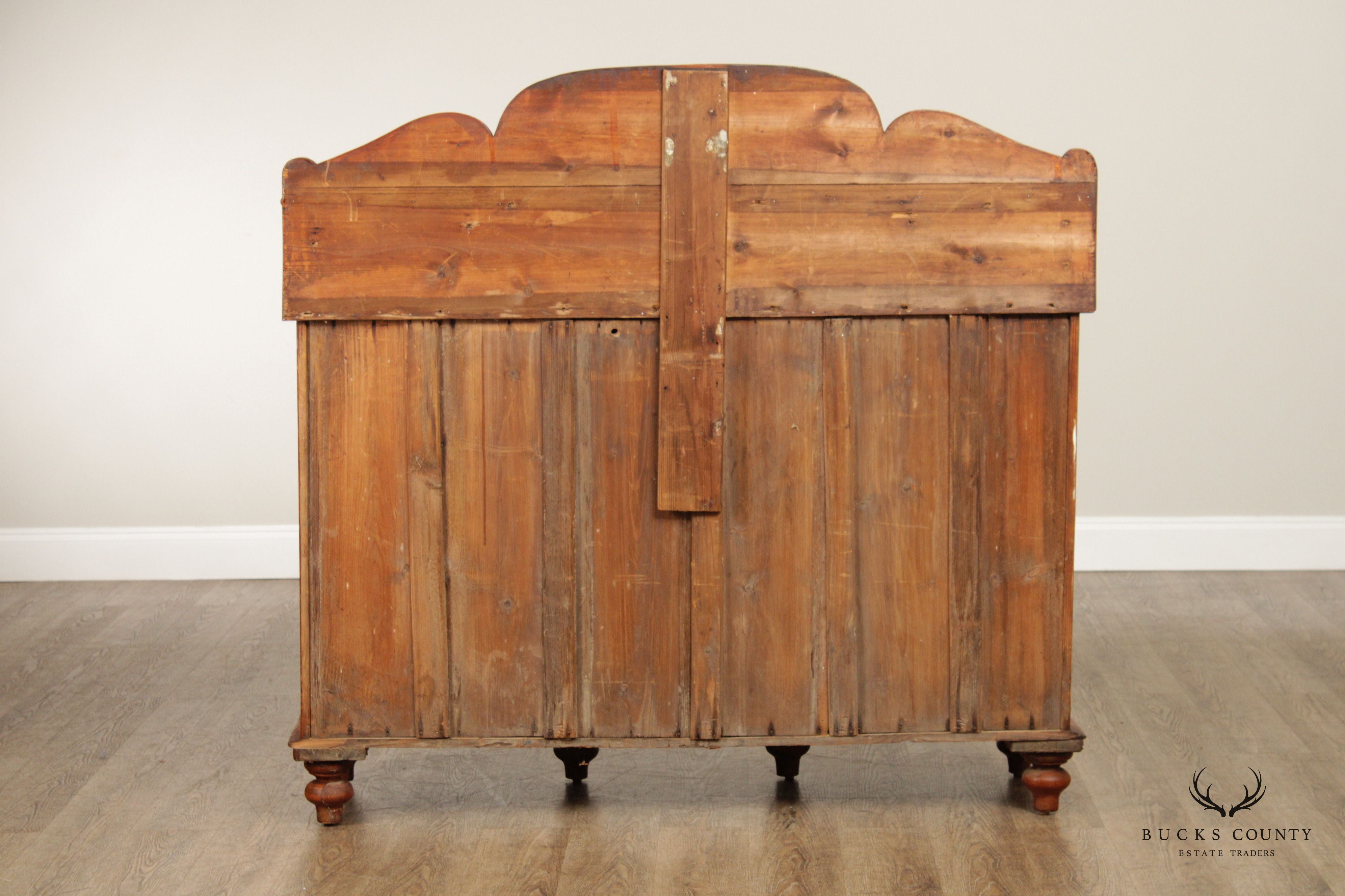 Antique English Pine Sideboard Server