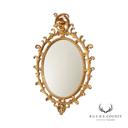 Georgian Style Gilt Carved Large Oval Wall Mirror