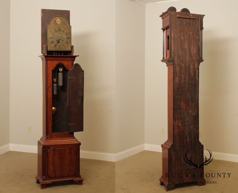 Frederick Dominick 18th Century Mahogany Chippendale Tall Case Clock
