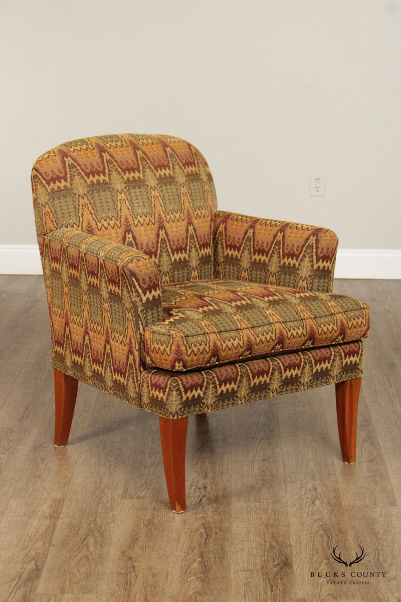 Stickley Traditional Pair of Cherry Lounge Armchairs