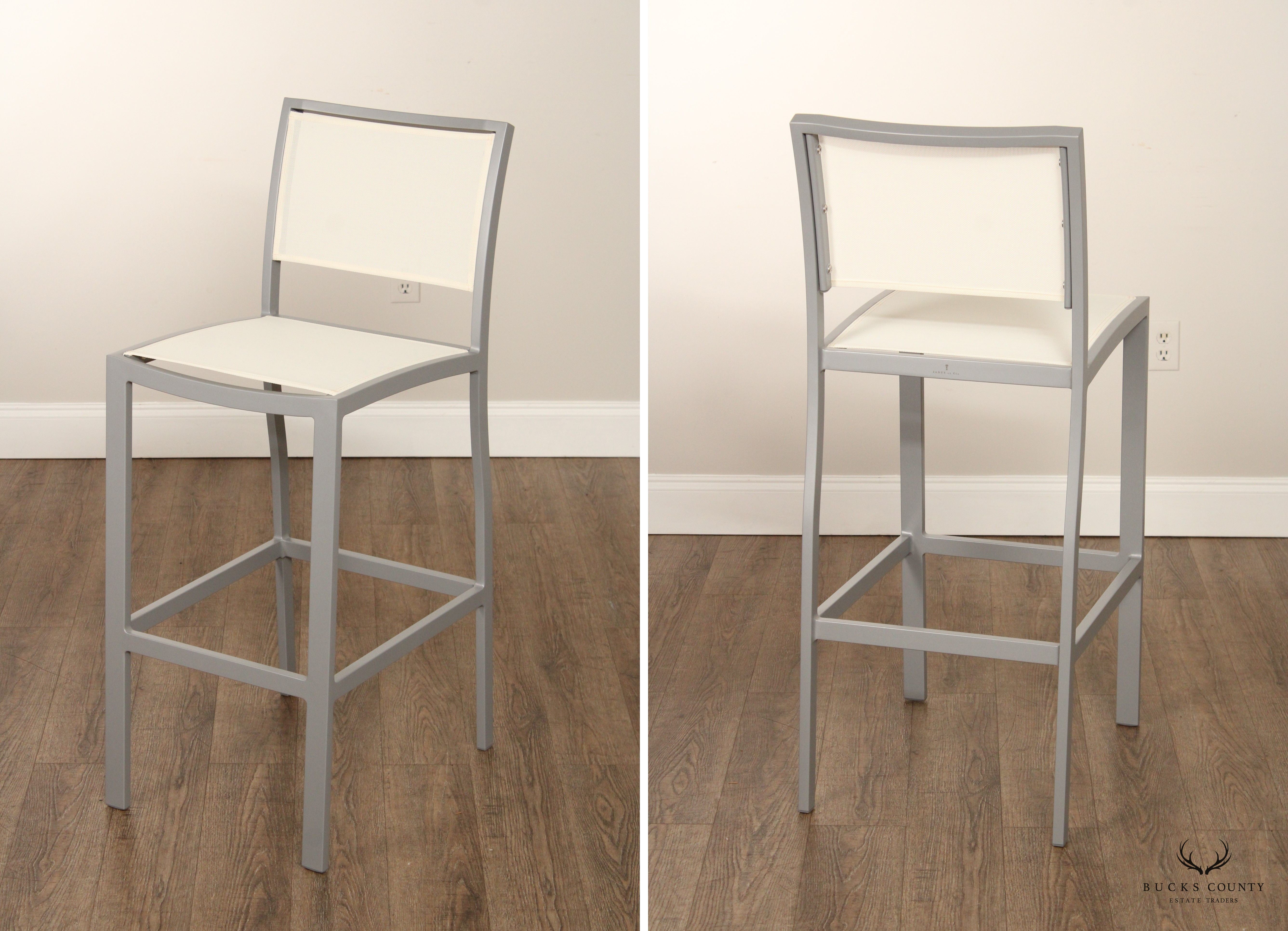 Janus Et Cie 'Koko II' Set of Four Aluminum And Mesh Barstools