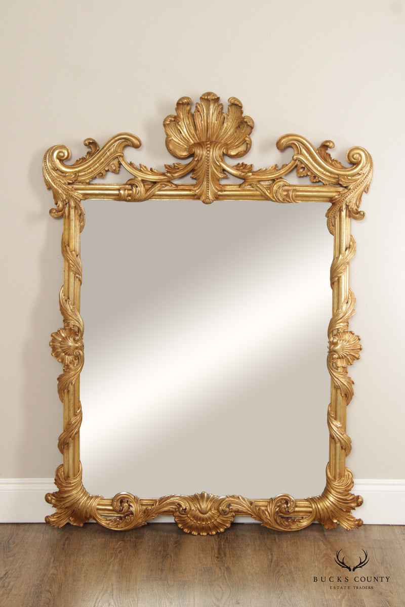 Georgian Style Gilt Gold Foliate Frame Wall Mirror