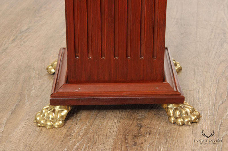 Empire Style Pair of Claw Foot Pedestals