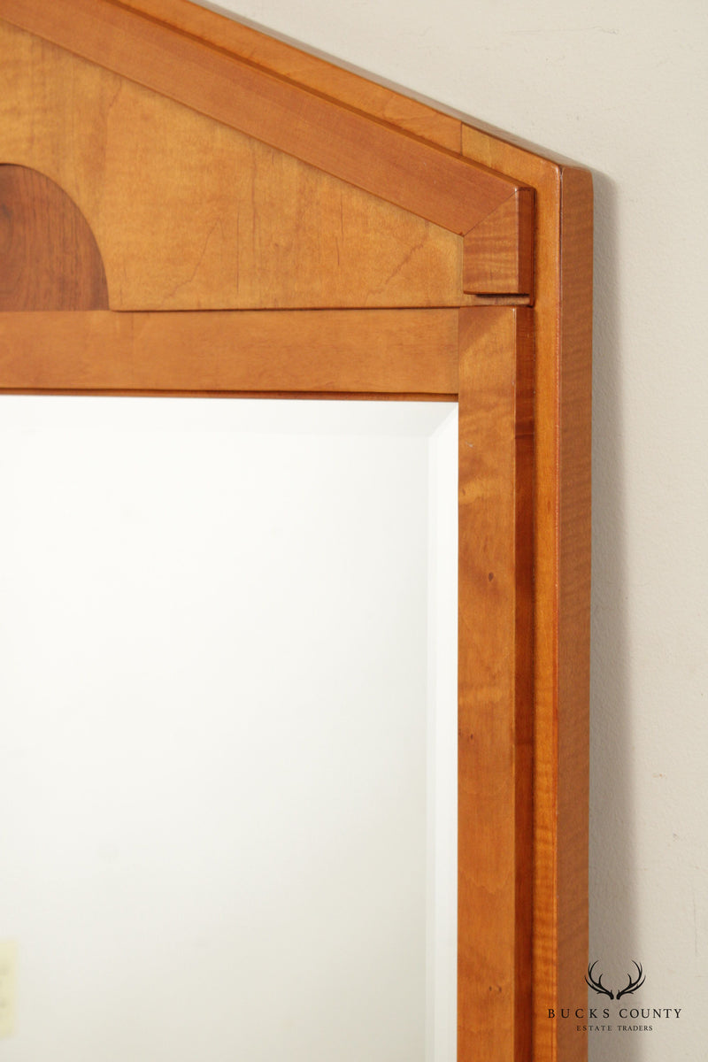 Hickory White Biedermeier Style Beveled Wall Mirror