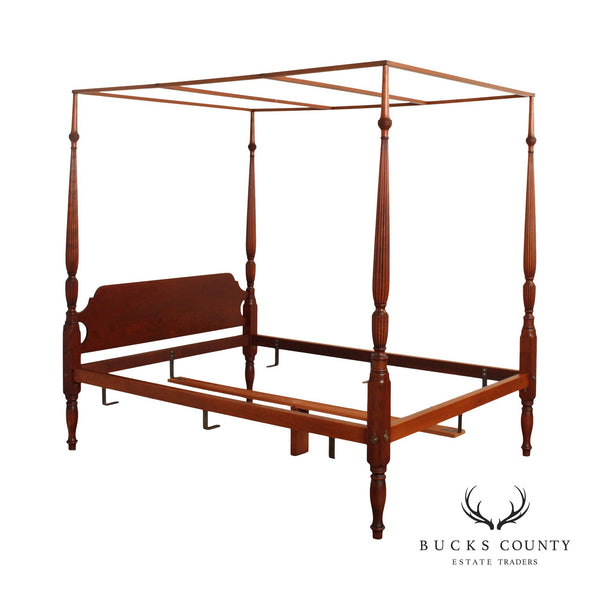 Eldred Wheeler Federal Style Queen Size Cherry Canopy Poster Bed