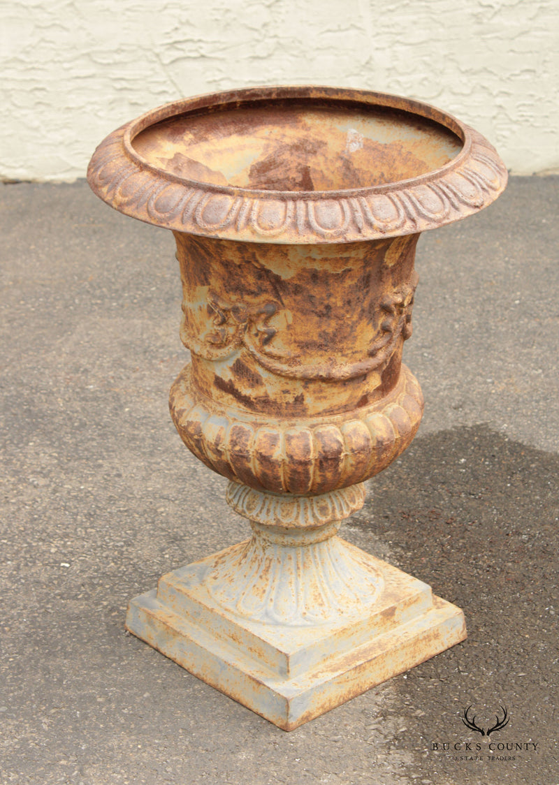 Vintage French Style Large Cast Iron Garden Urn