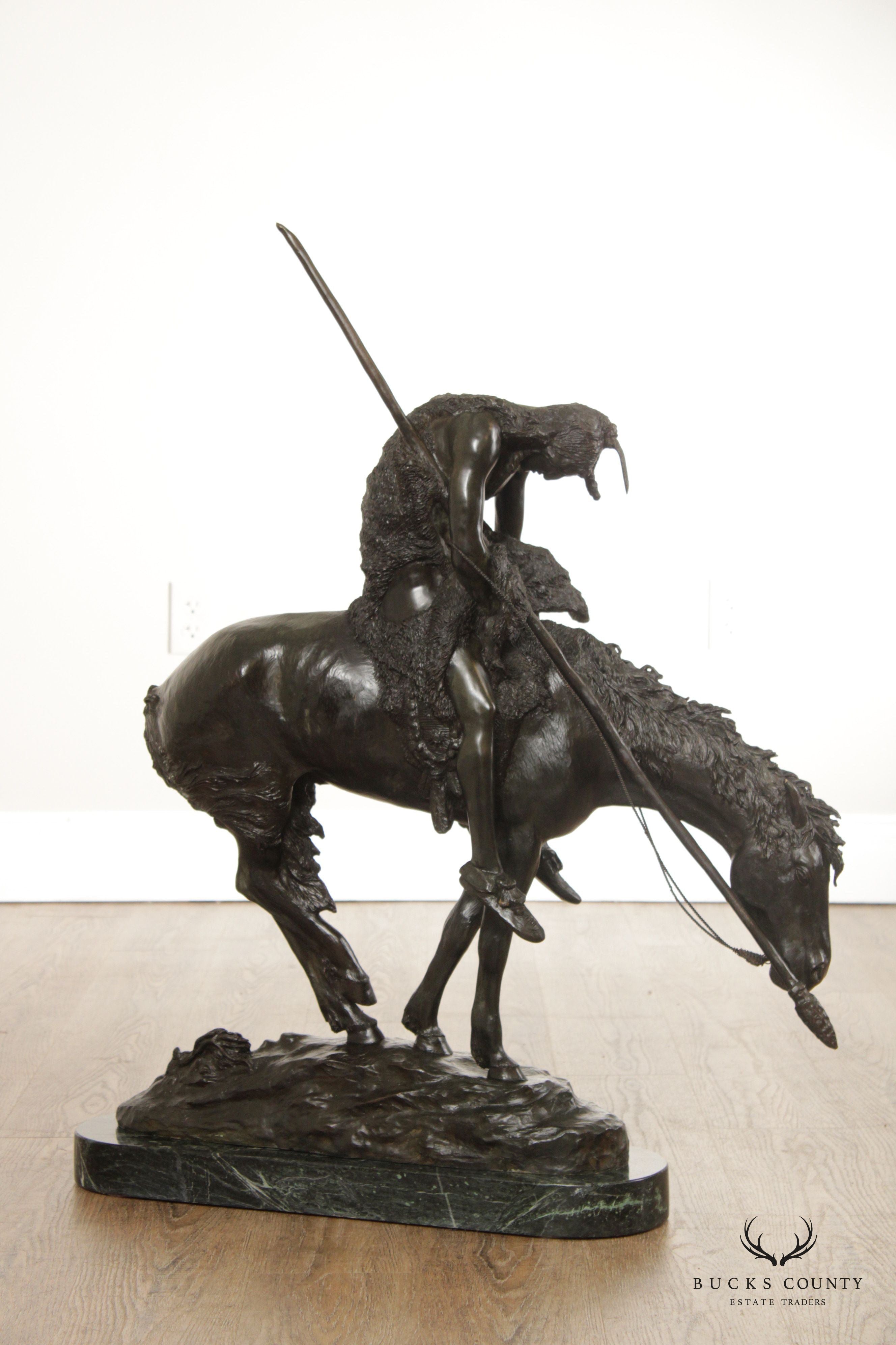 James Earle Fraser 'End of the Trail' Large Bronze Sculpture