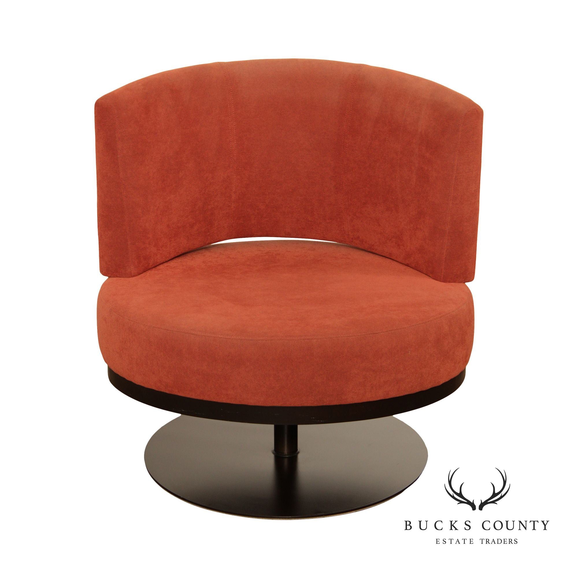 Amisco Midcentury Modern Style 'Singapour' Swivel Club Chair