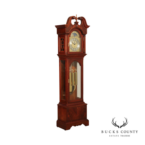 Sligh Chippendale Style Mahogany Tall Case Clock