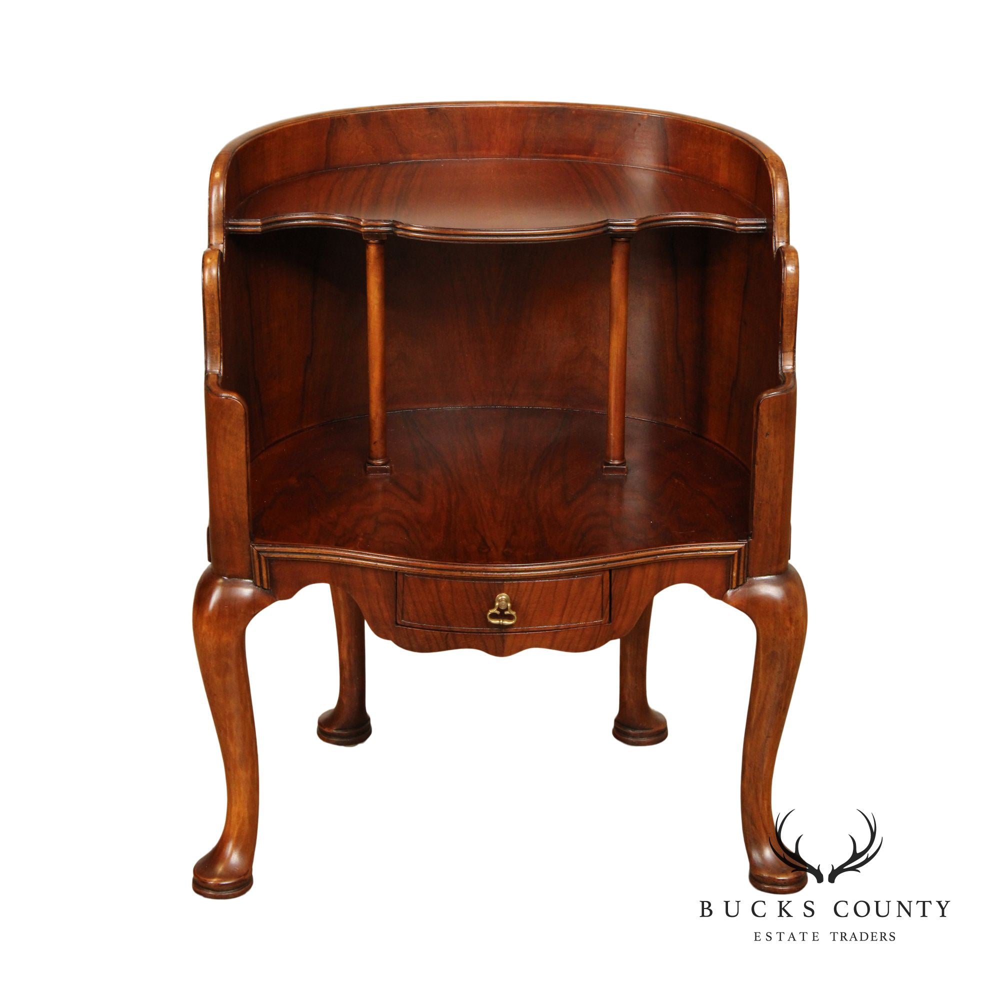 CHELSEA HOUSE INC PORT ROYAL COLLECTION GEORGIAN STYLE WALNUT SIDE STABLE