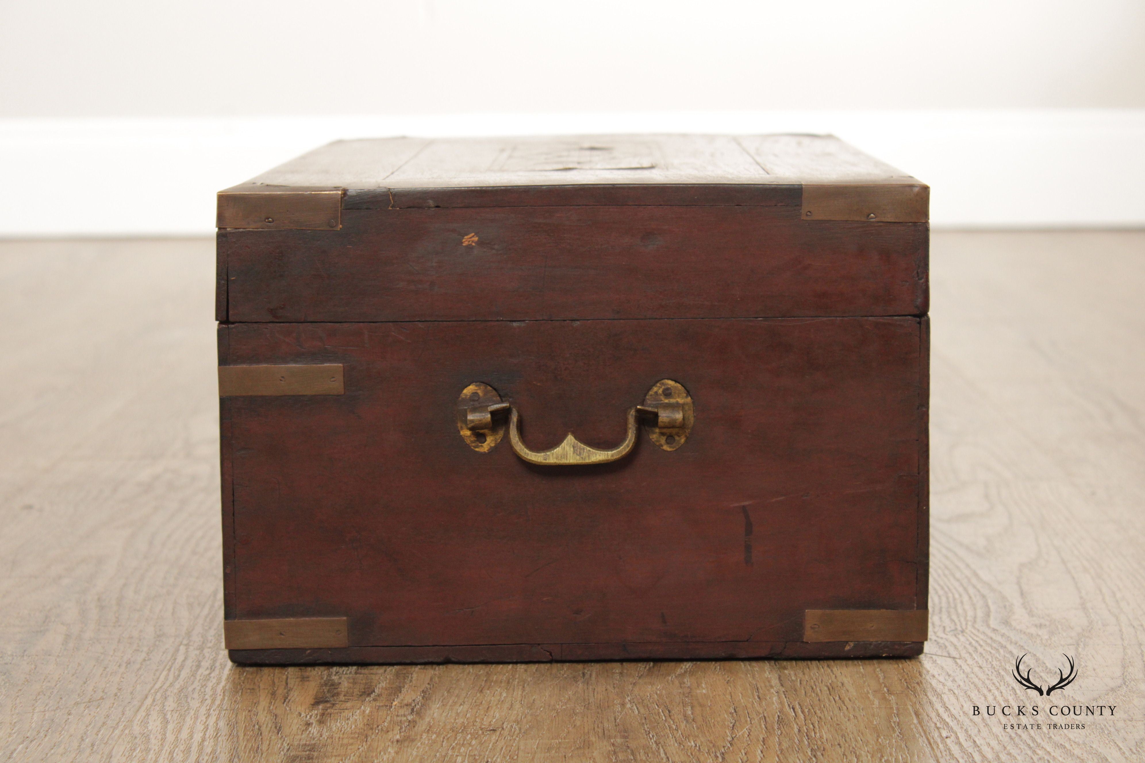 Antique 19th Century Anglo Indian Rosewood Travel Desk