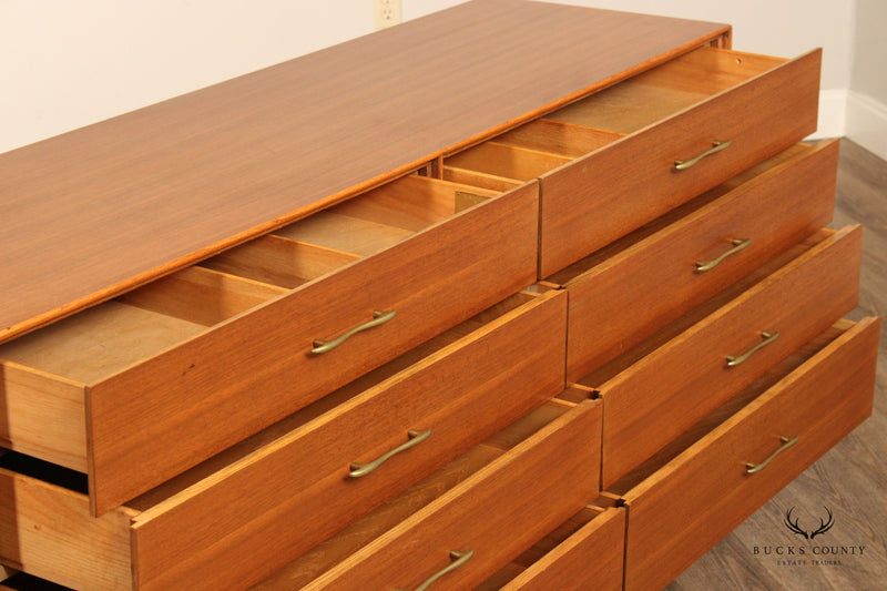 RWay Mid Century Modern Walnut Double Dresser