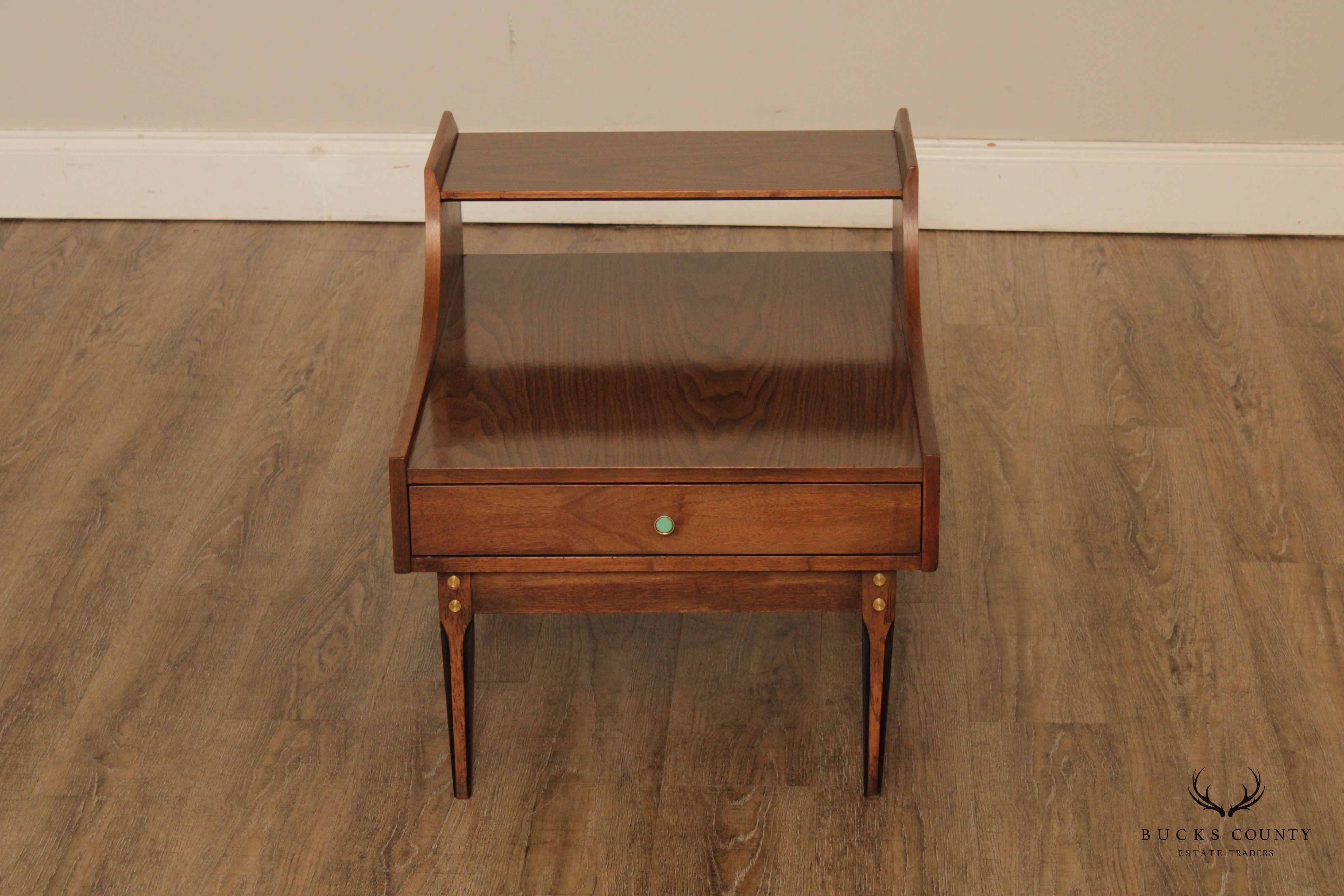 Mid Century Modern Walnut Side Table