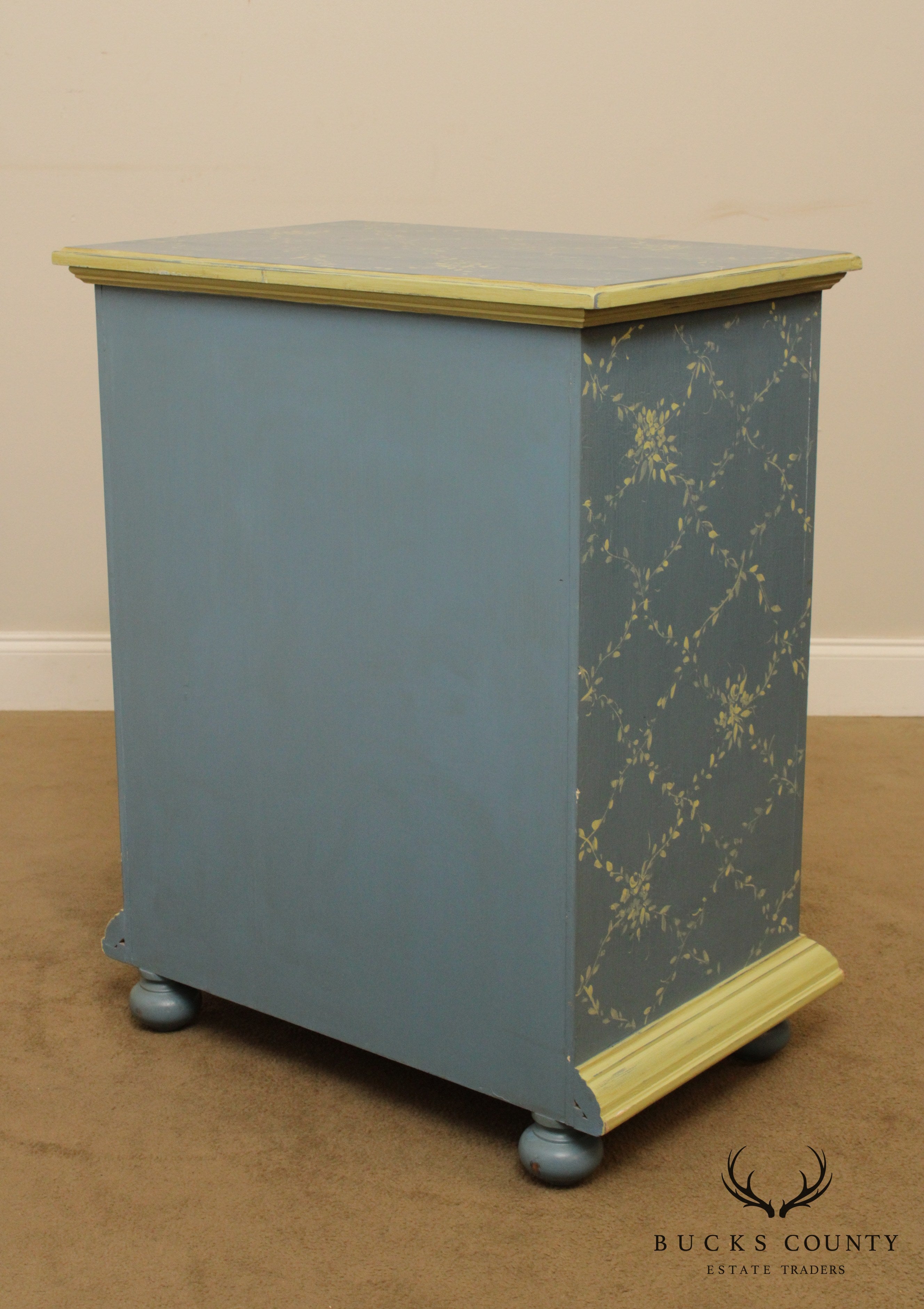 Brighton Pavilion Jane Keltner Collection Hand Painted 3 Drawer Chest Nightstand