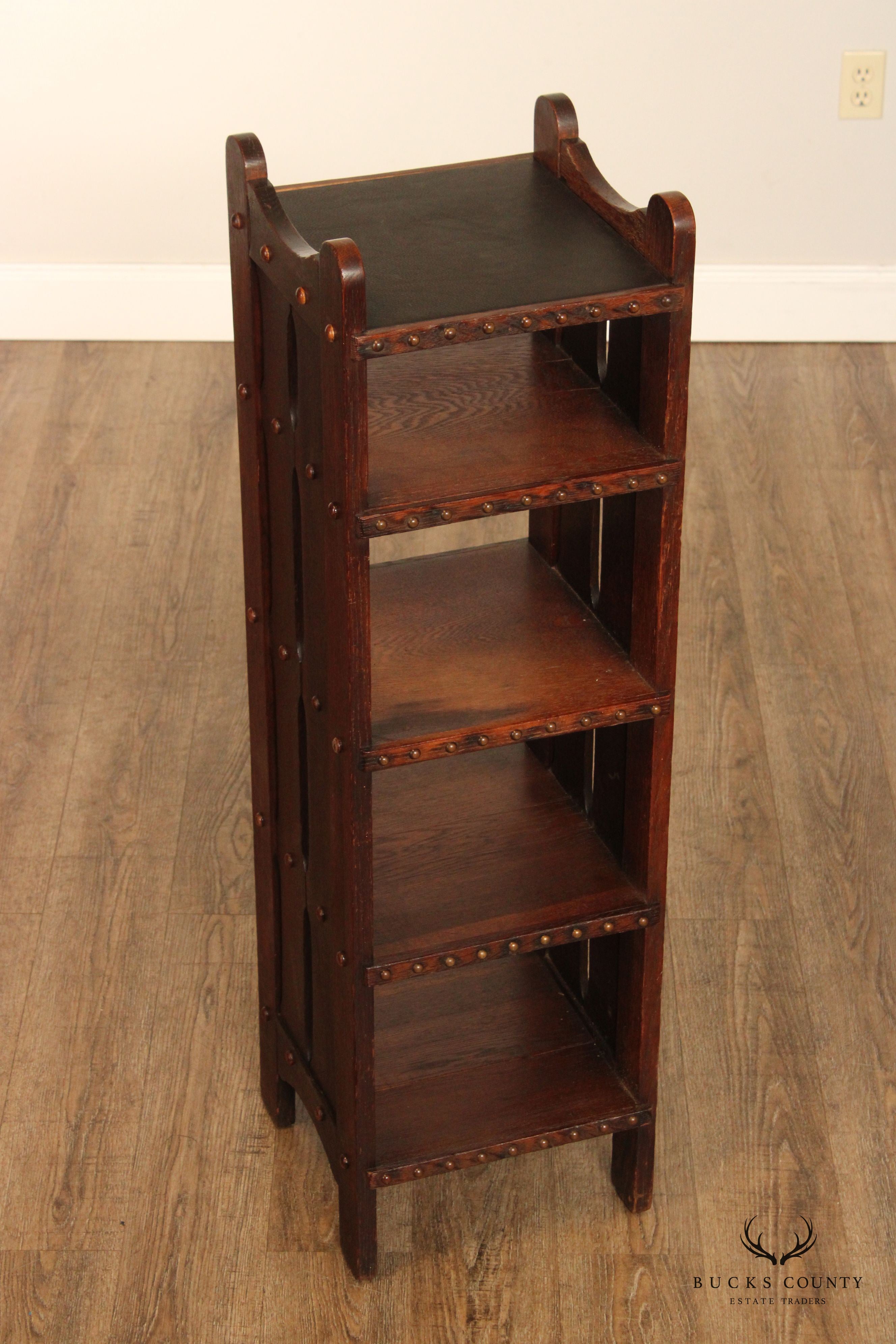 Antique Mission Oak Open Bookshelf Etagere