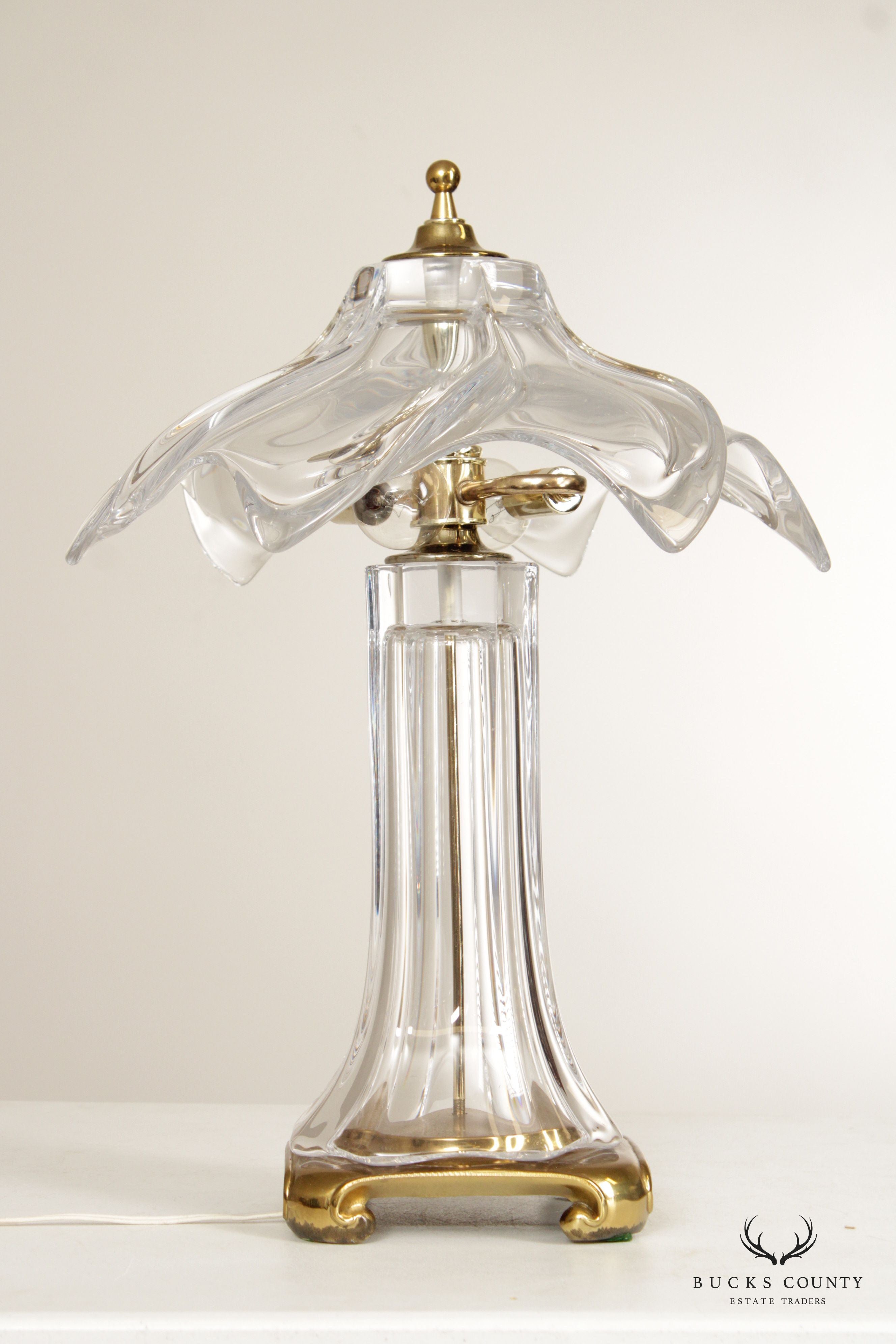 Cofrac Art Verrier Style French Crystal Table Lamp