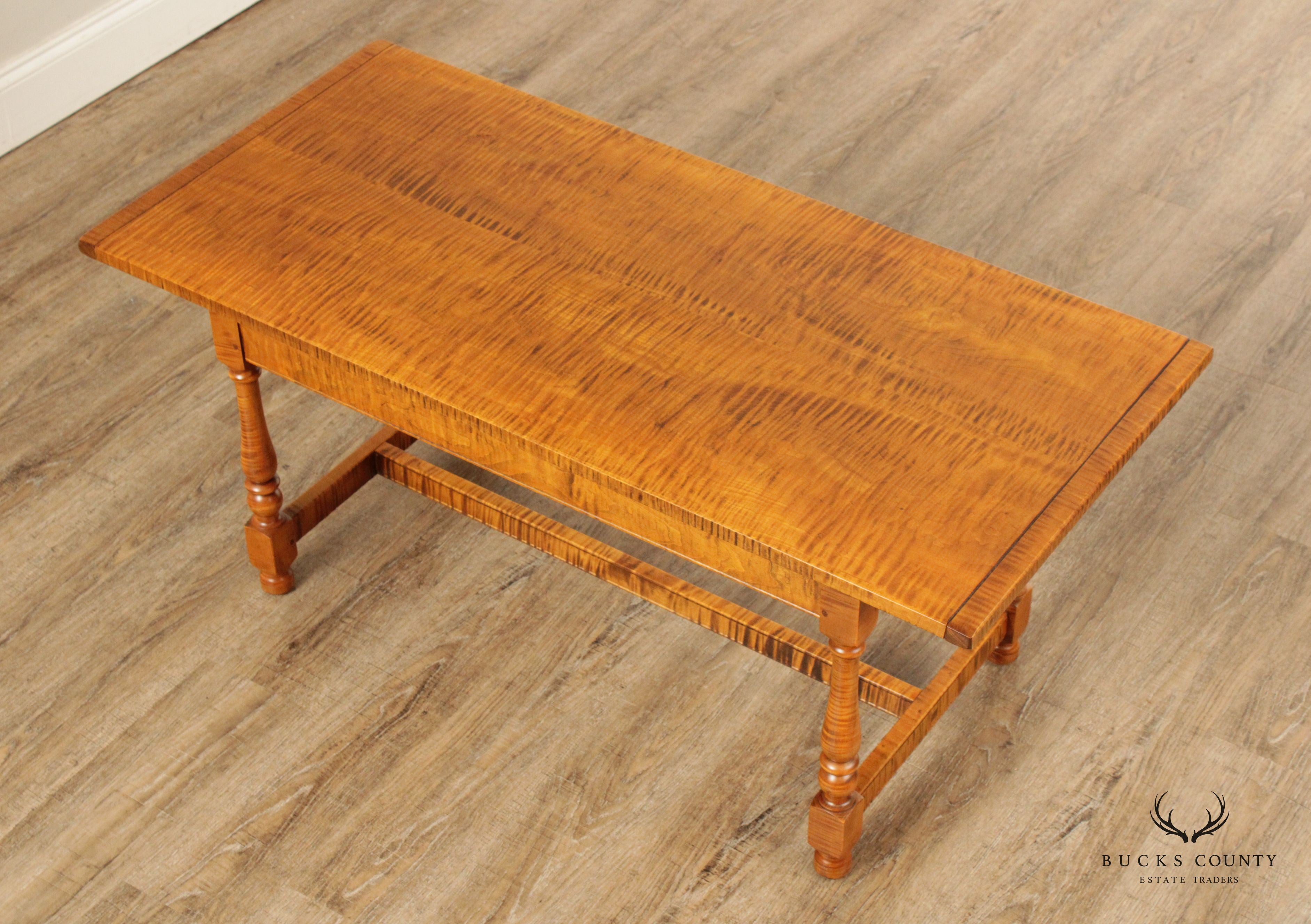 Oley Valley Early American Style Tiger Maple Coffee Table