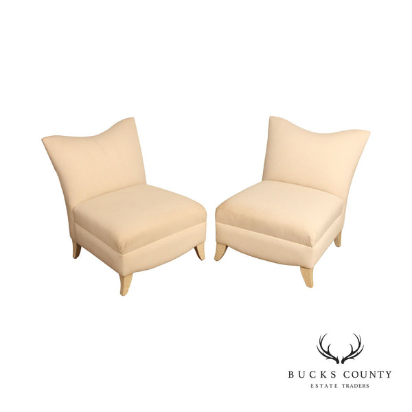 Contemporary Pair of Slipper Lounge Chairs