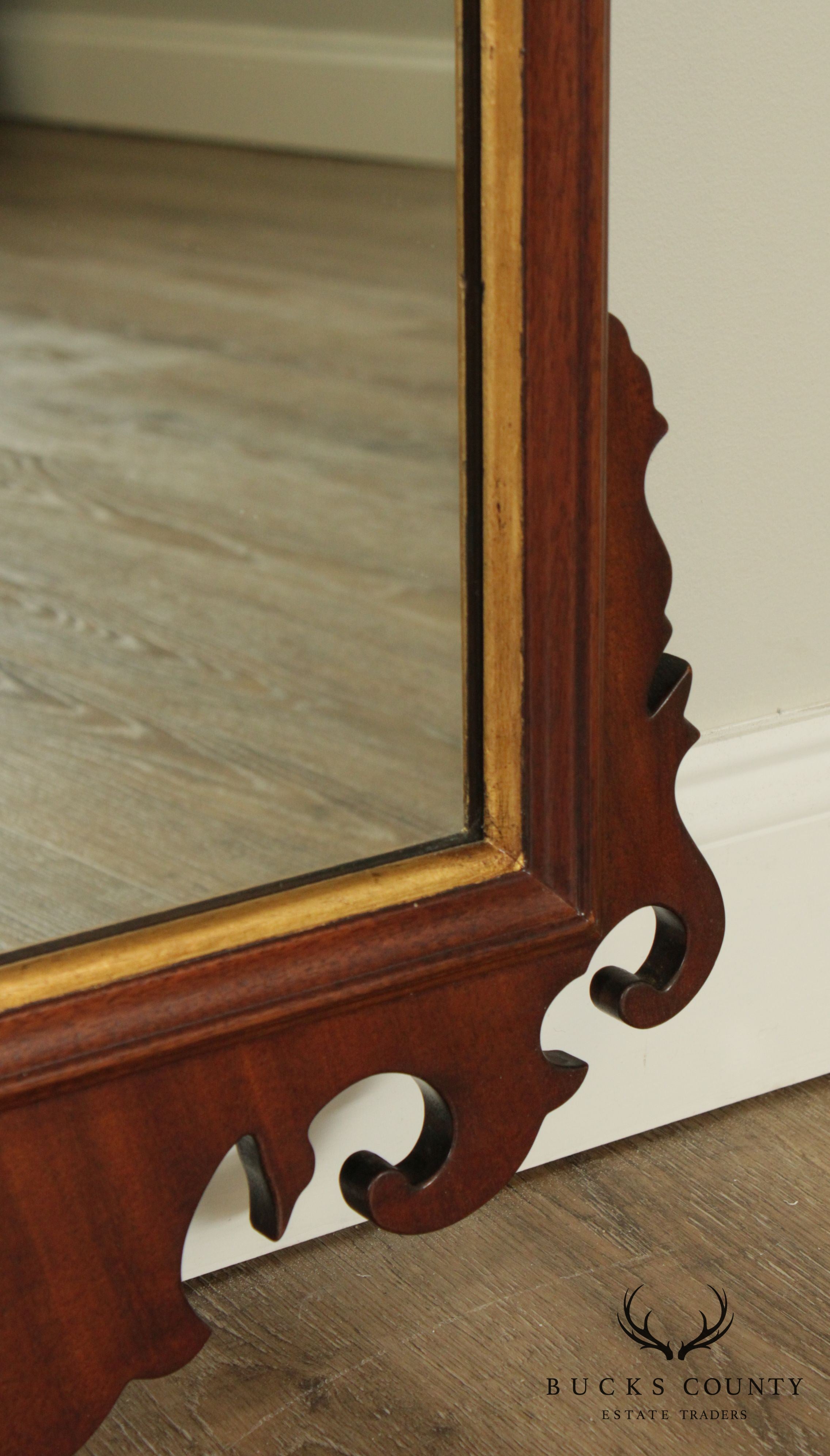 Chippendale Style Quality Mahogany Frame Wall Mirror