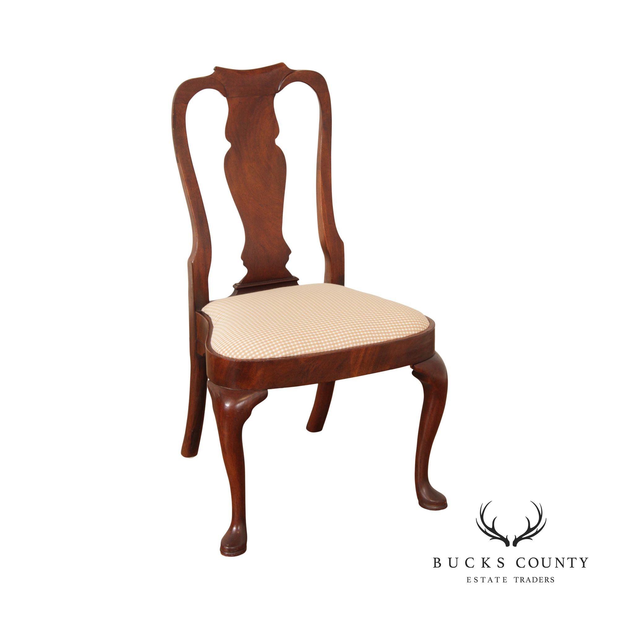 Hickory Chair Queen Anne Style Mahogany Side Chair