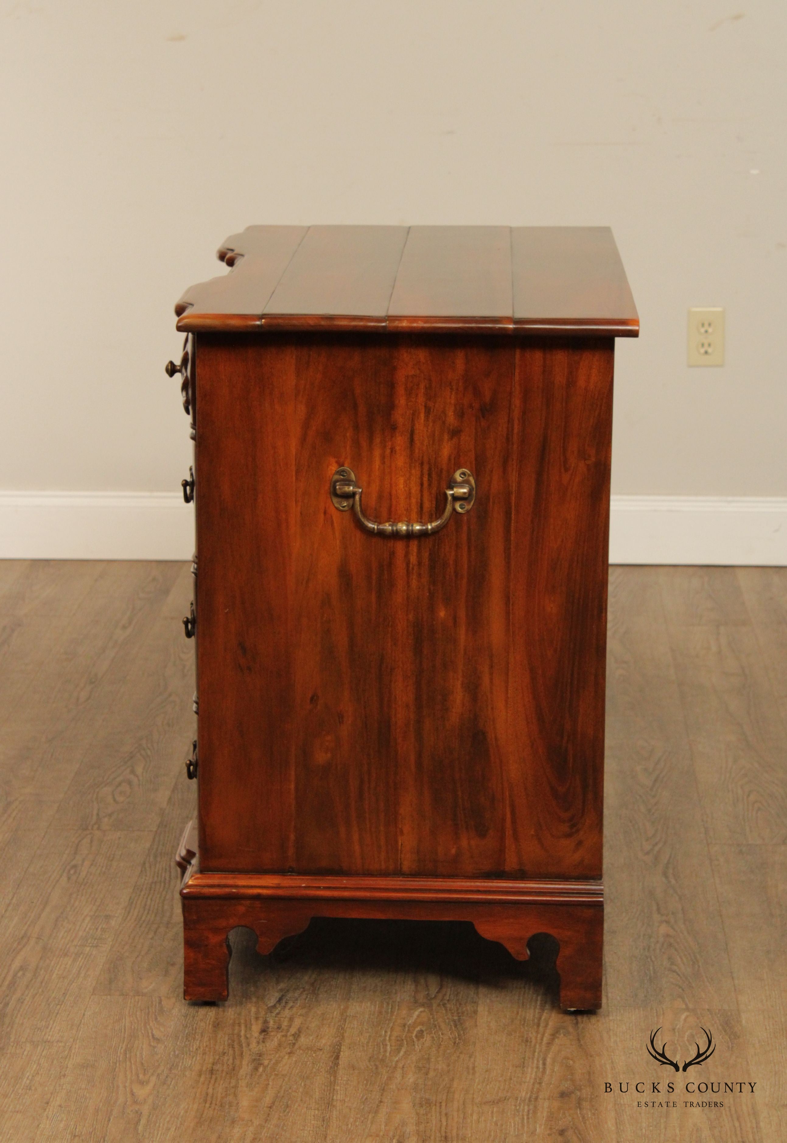 Theodore Alexander Chippendale Style Mahogany Block Front Chest