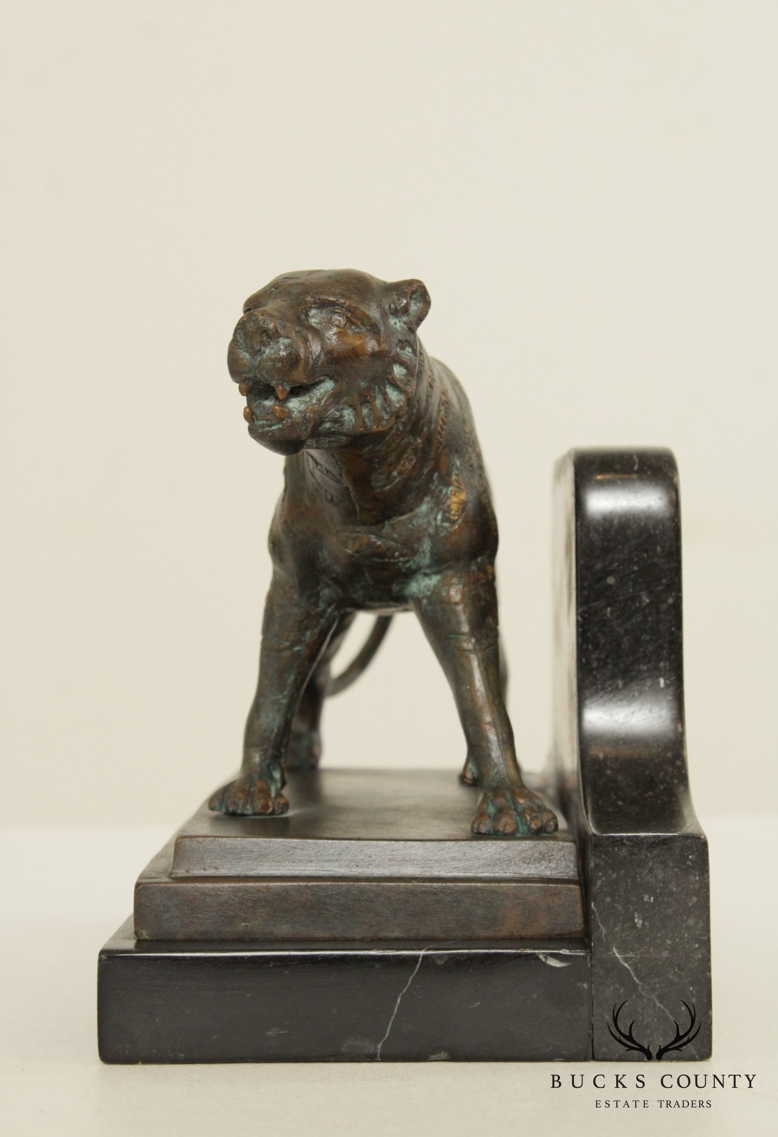 Maitland Smith Bronze Tiger Bookend