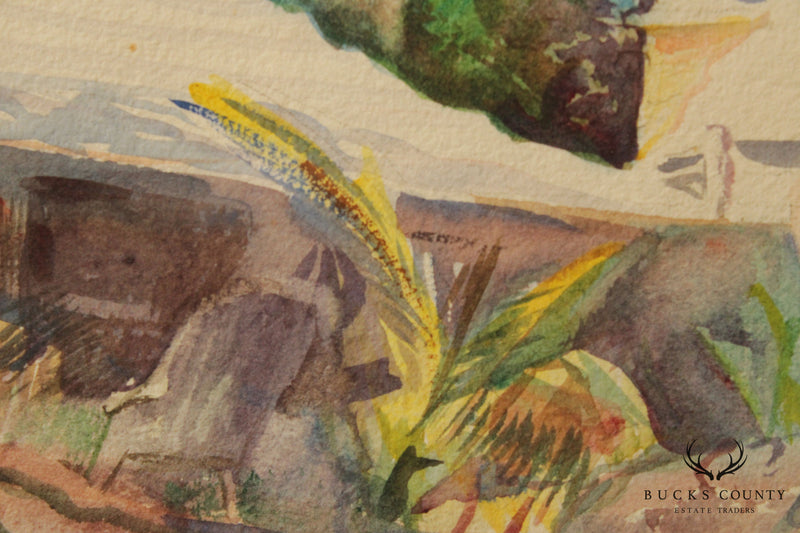Alice Kent Stoddard 'Florida Landscape' Watercolor Painting