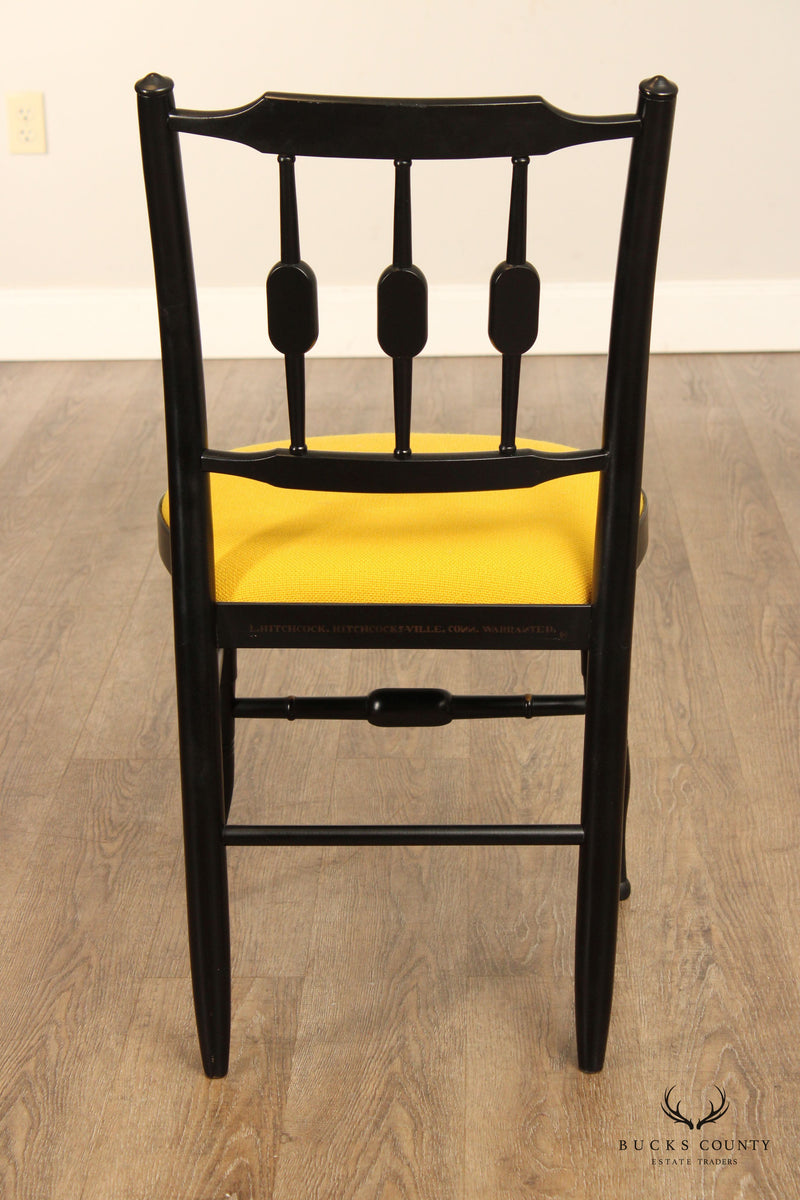 L. Hitchcock Black and Gold Stencil-Decorated Side Chair
