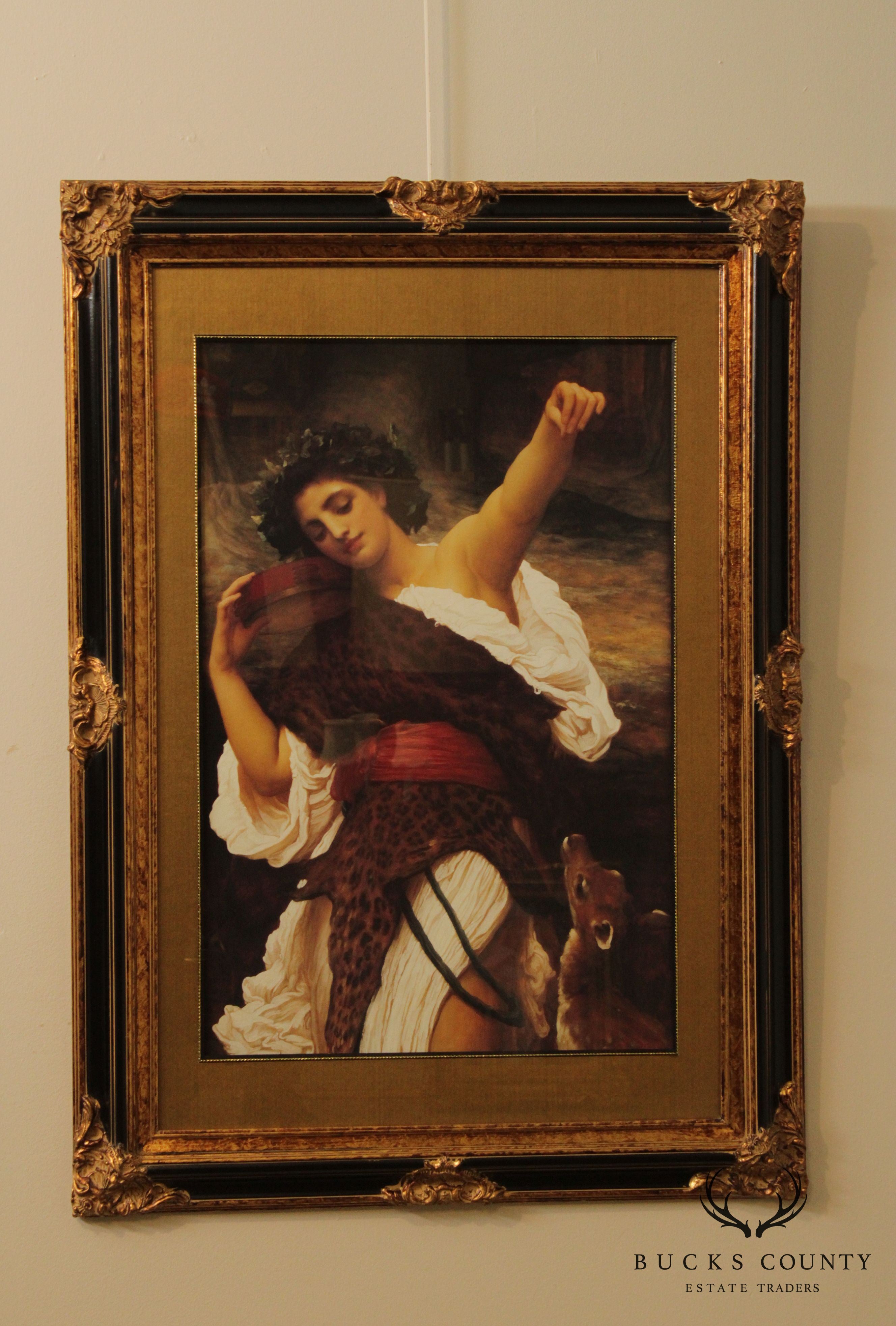 'Bacchante' Frederick Leigton Custom Framed Art Print