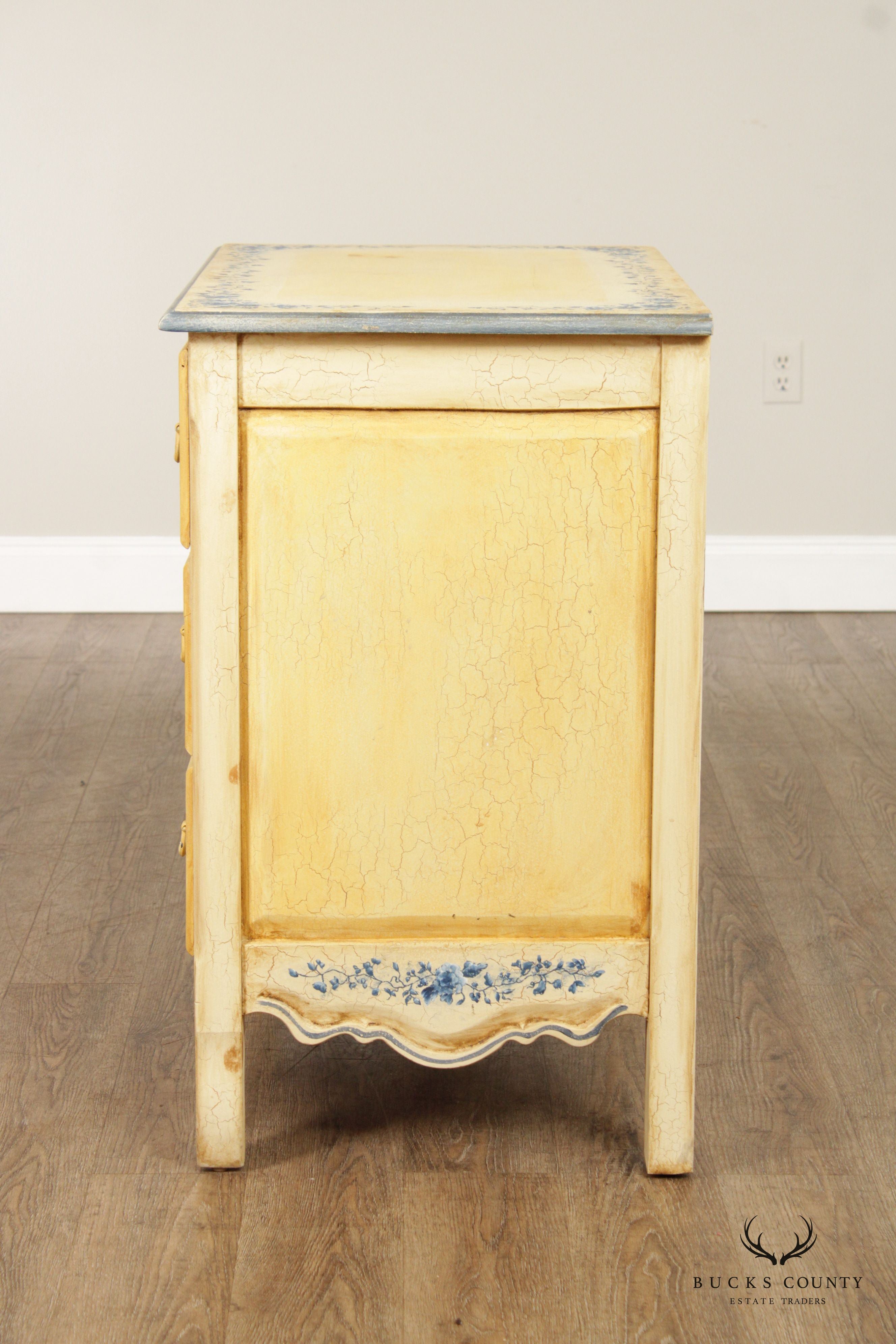 Habersham Plantation French Country Style Paint Decorated Nightstand