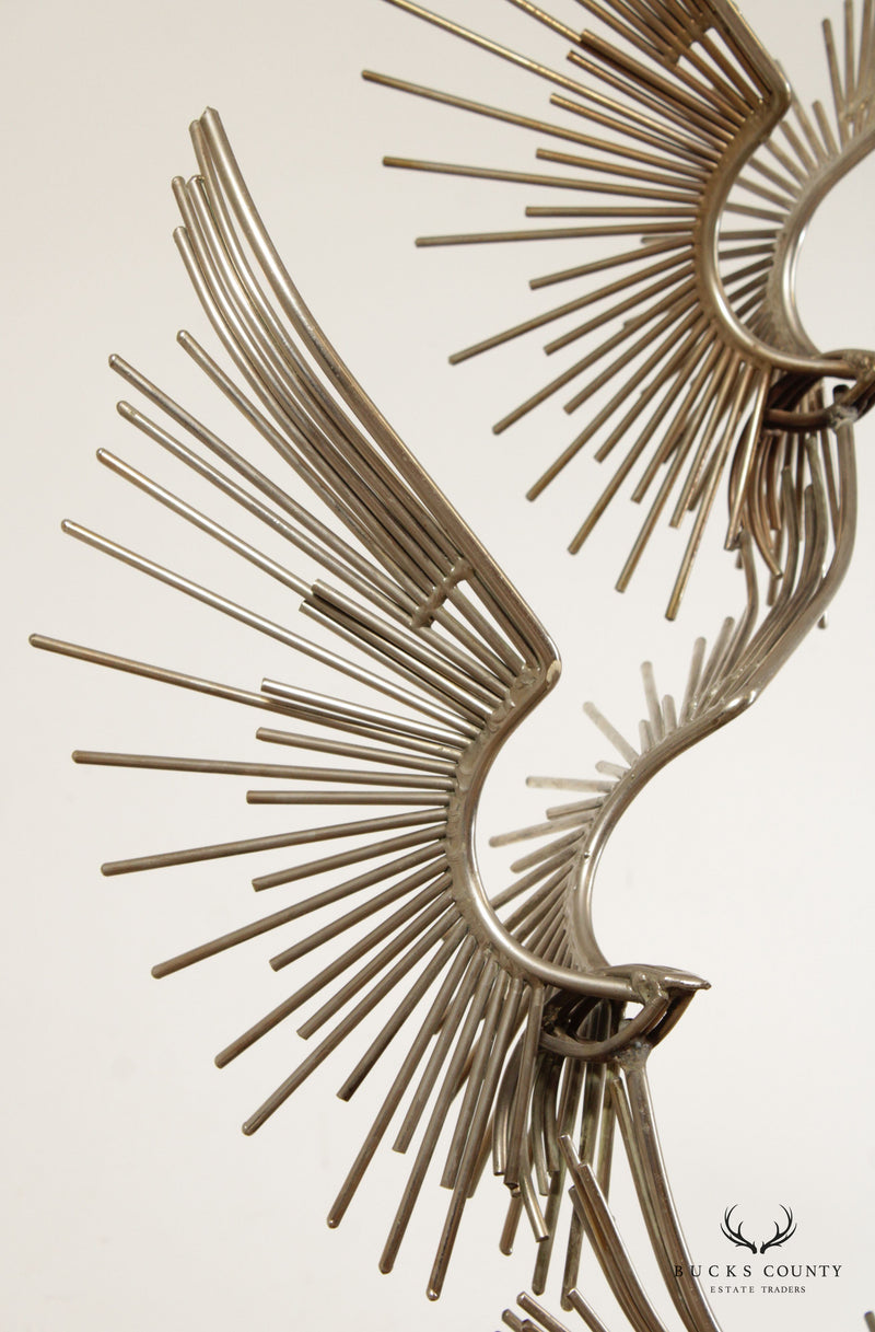 Curtis Jere Modern 'Birds in Flight' Metal Sculpture