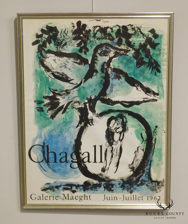 Mare Chagall "The Green Bird" 1962 Exhibition Lithograph