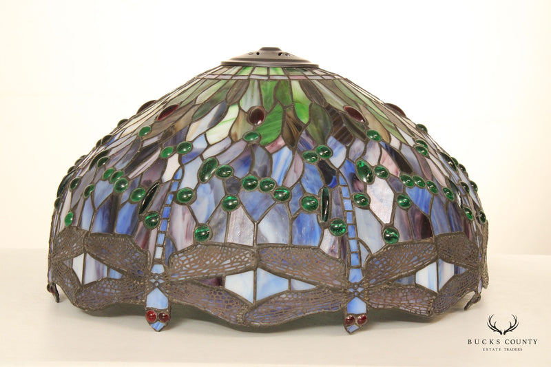Art Nouveau Style Dragon Fly Art Glass Lamp Shade