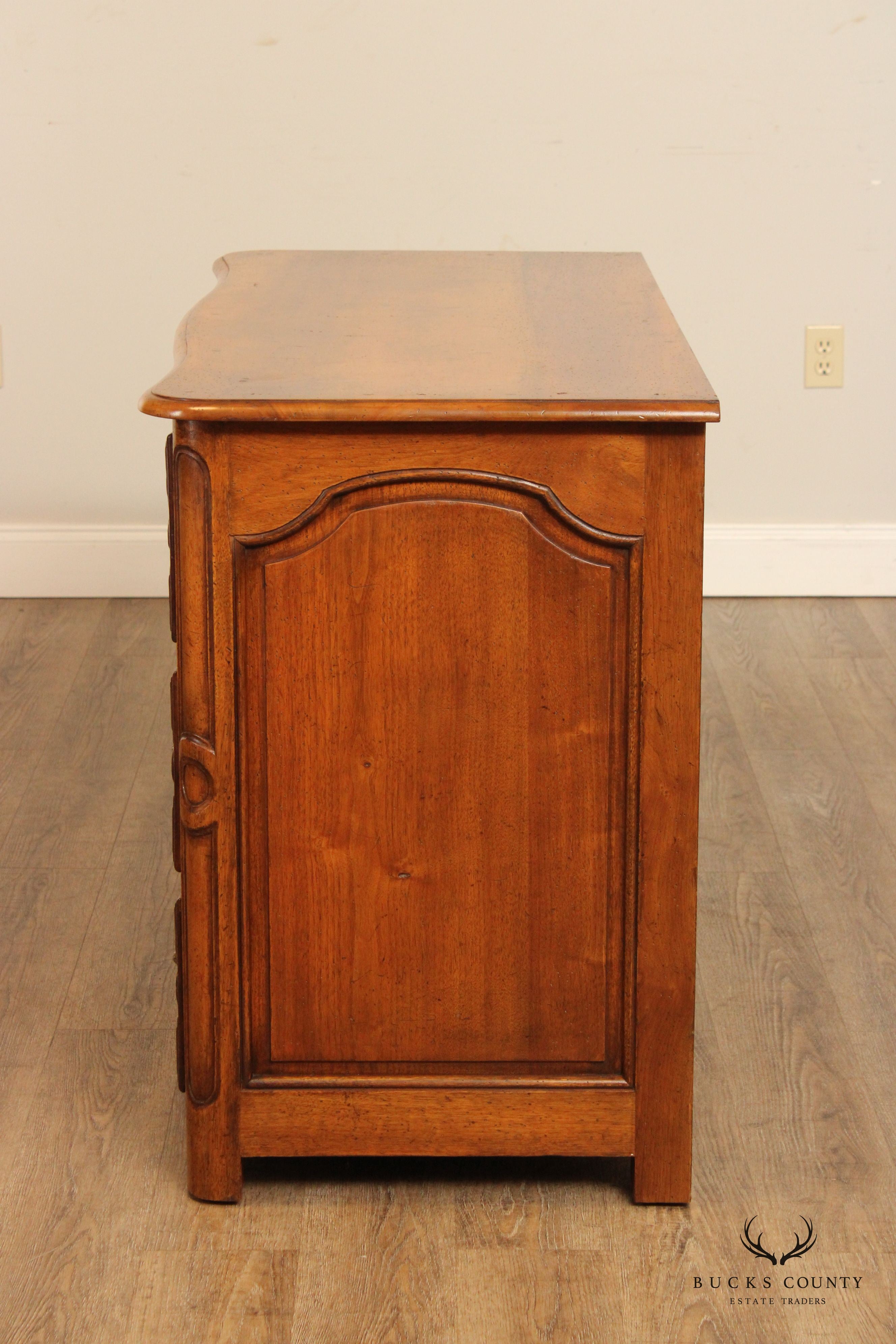 Don Ruseau Custom French Style Pair of Walnut Chests of Drawers