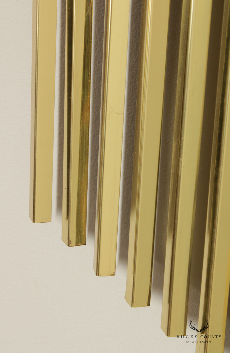 Design Institute of America Postmodern Triangular Brass Wall Mirror