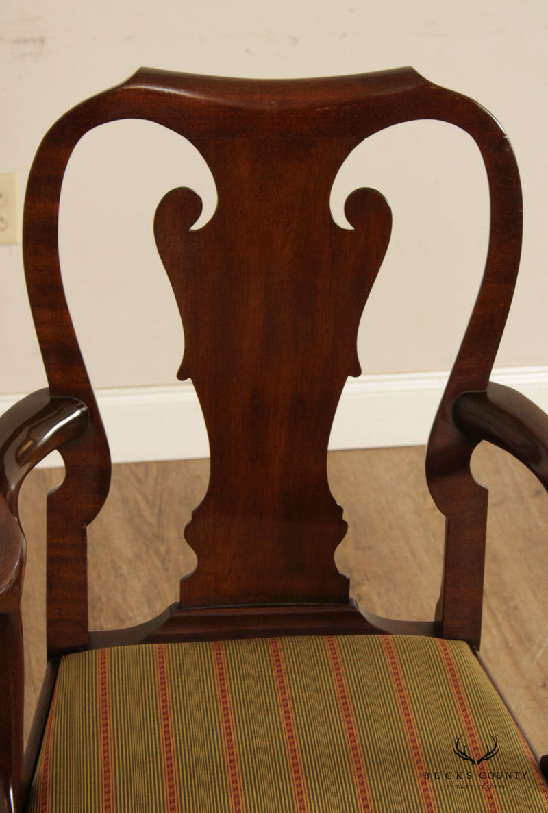 Kittinger Colonial Williamsburg Queen Anne Style Mahogany Armchair