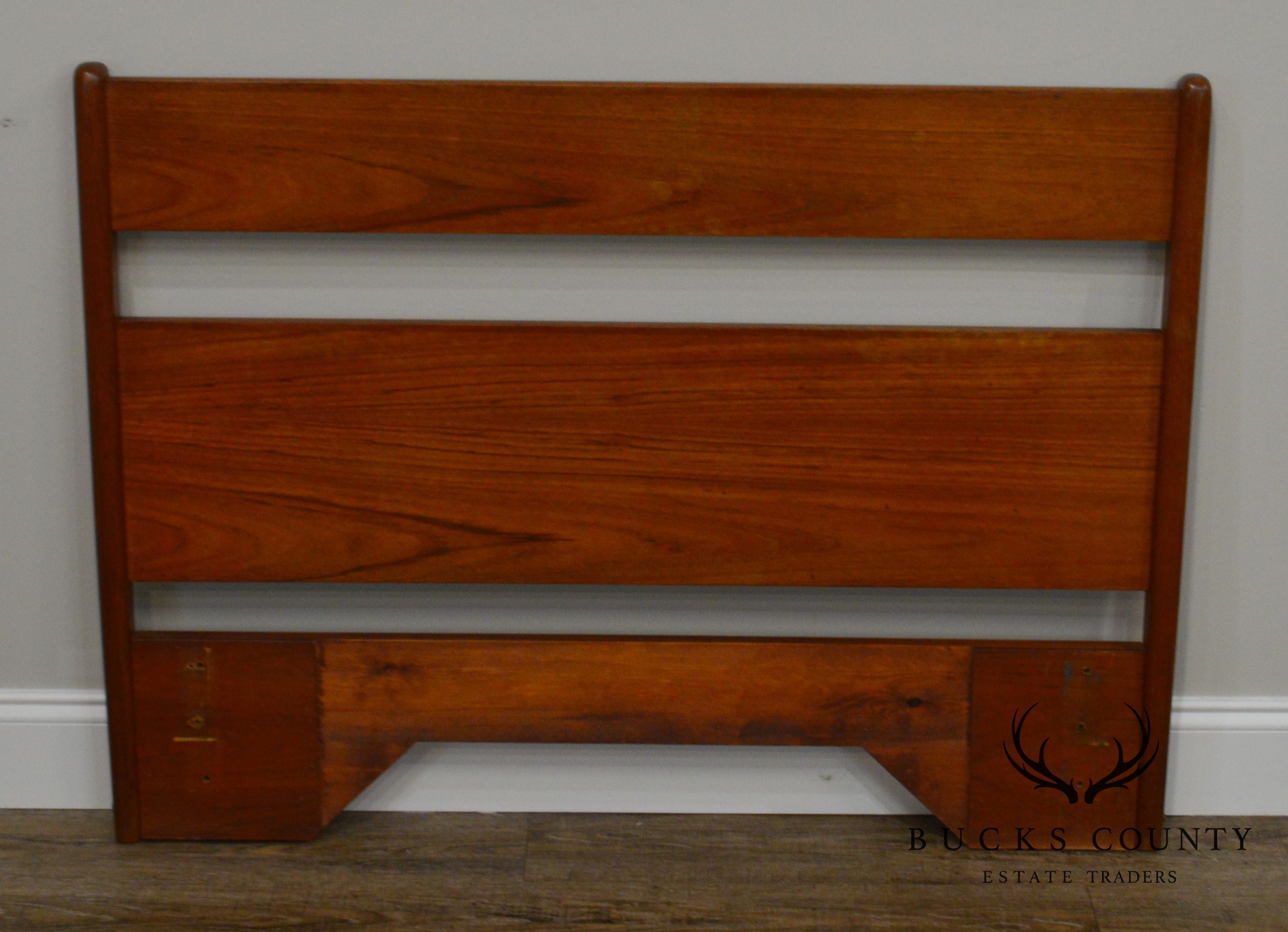 Danish Modern Vintage Twin Size Teak Headboard