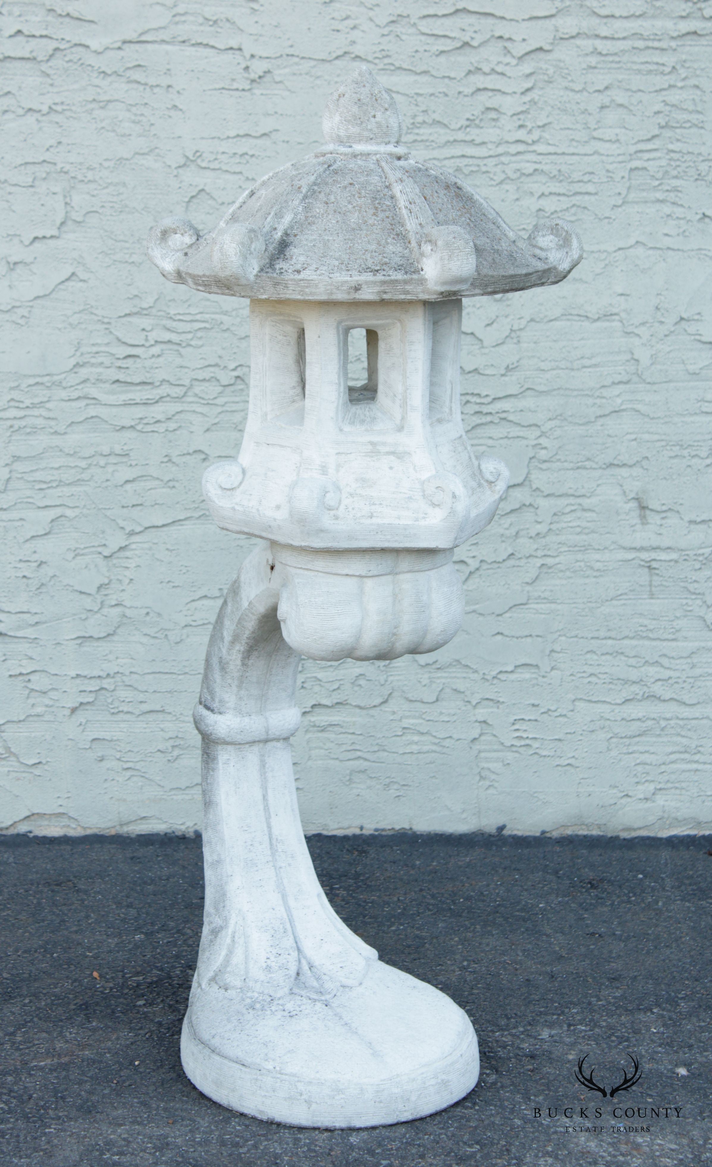 Vintage Asian Pagoda Stone Garden Lantern Ornament