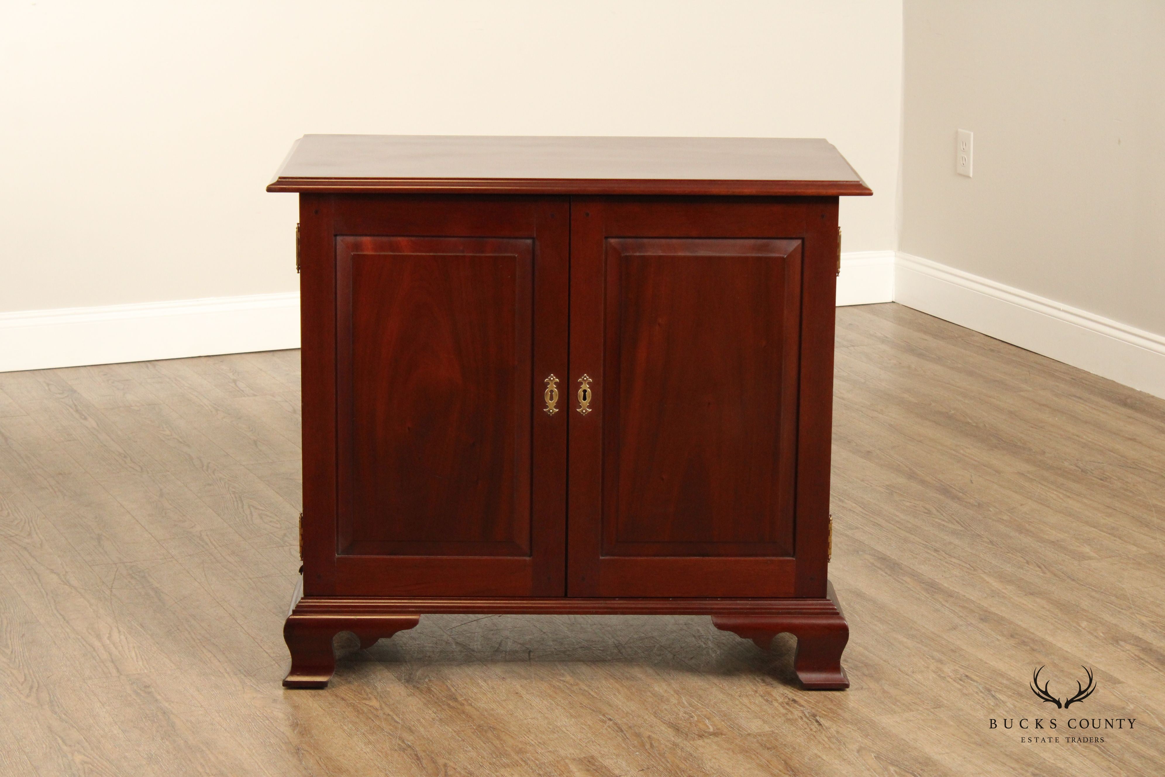 Chippendale Style Custom Mahogany Server Cabinet