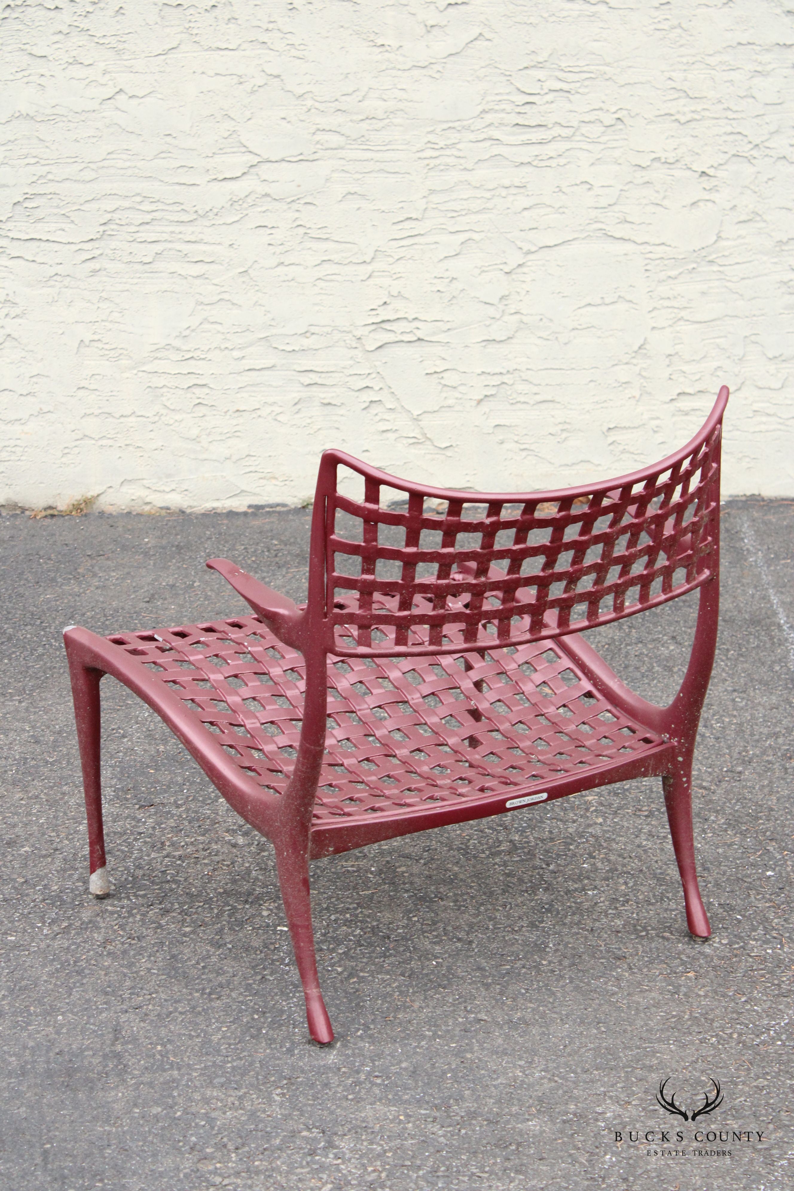 Brown Jordan Mid Century Modern Style Pair of 'Gazelle' Patio Lounge Chairs