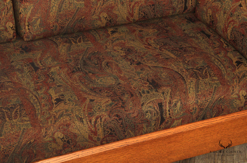 Custom Quality Mission Style Oak Frame Spindle Prairie Sofa