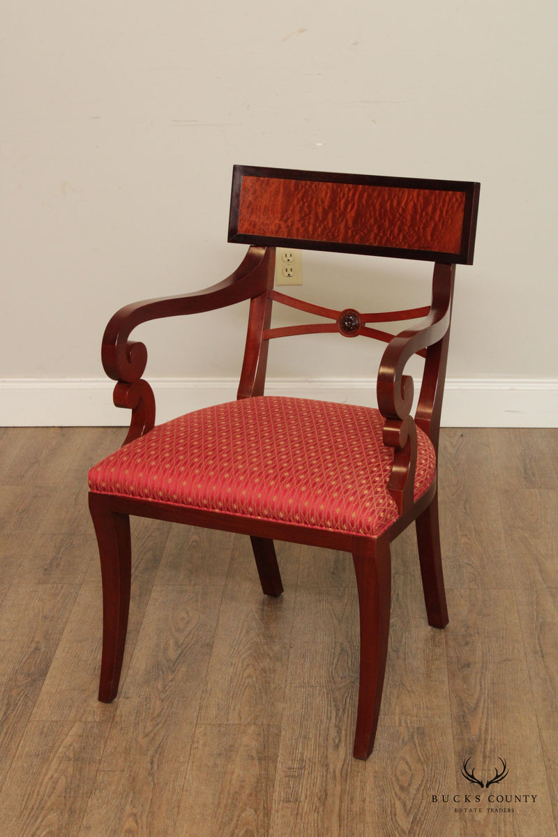 Baker Furniture Empire Style Set of Ten Mahogany Dining Chairs