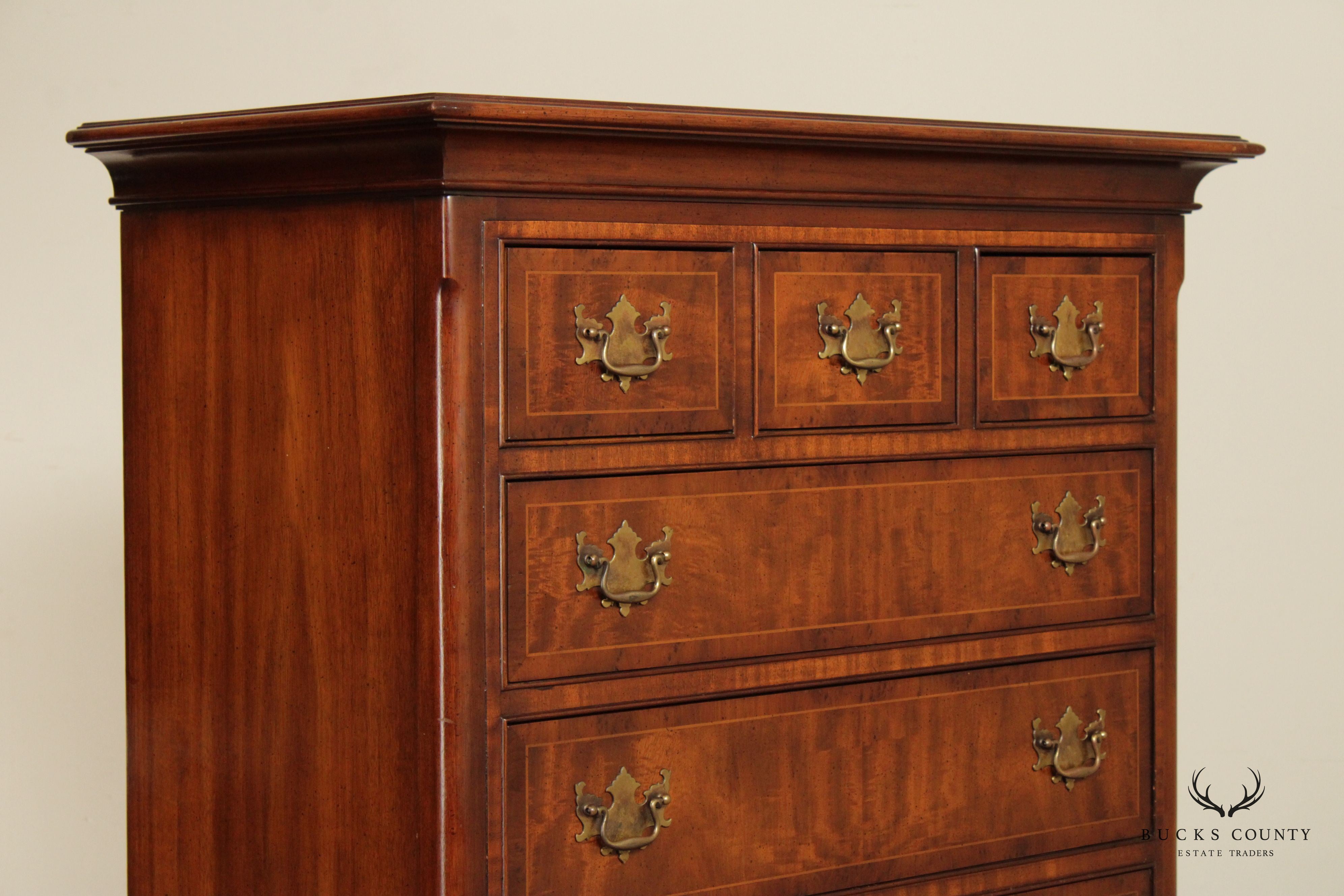 Davis Cabinet Co. Chippendale Style Mahogany Chest on Chest